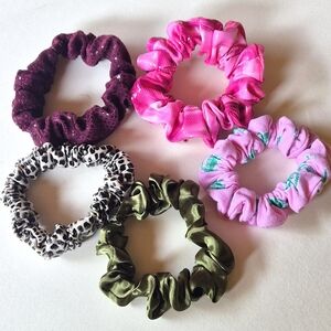 Thick Skinny Scrunchies 5pc  For Long Heavy Hair